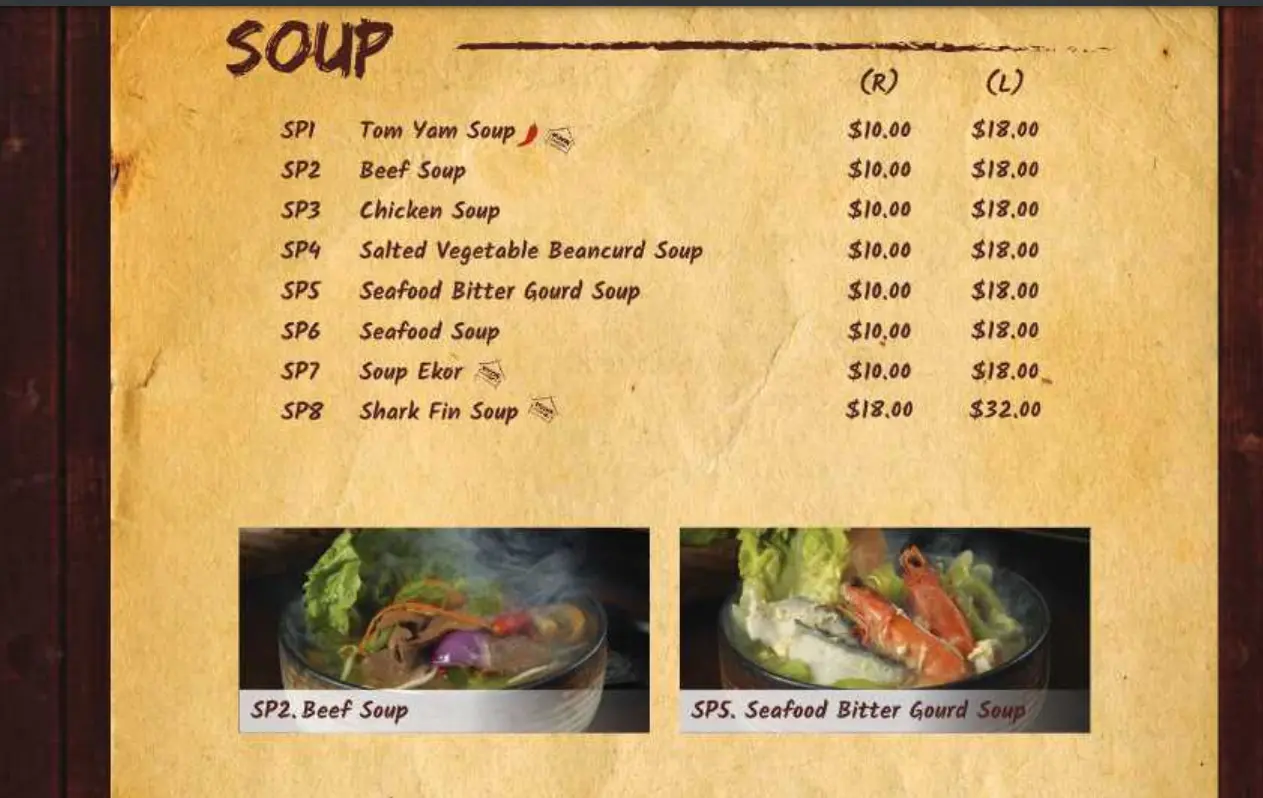 YASSIN KAMPUNG SOUP MENU WITH PRICES 2024