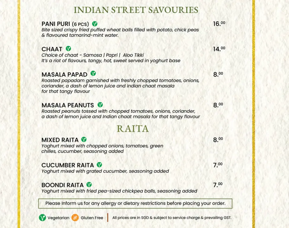 ANGLO INDIAN LUNCH SET MEAL MENU SINGAPORE