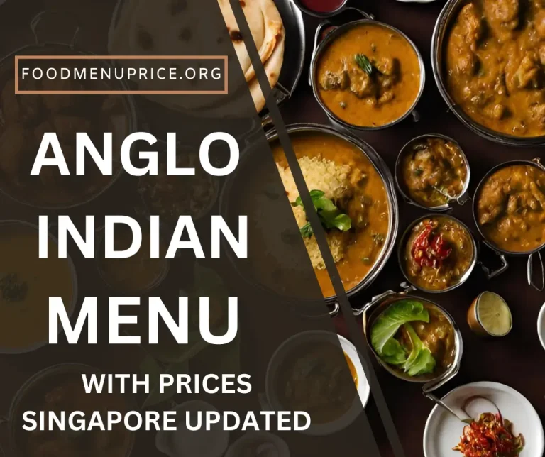 Anglo Indian Menu Singapore