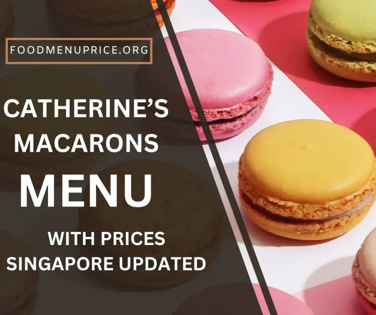 Catherine's Macarons Menu Singapore