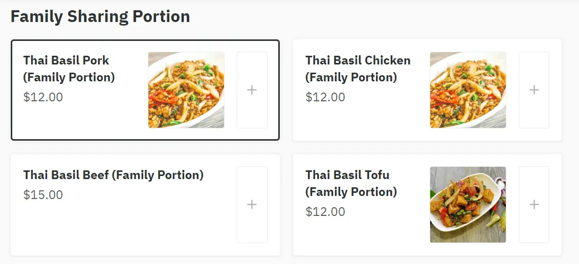 GOLDEN THAI VILLAGE FAMILY SHARING MEALS MENU SINGAPORE