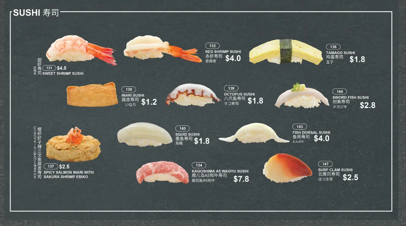 ITACHO SUSHI DEEP FRY MENU PRICE