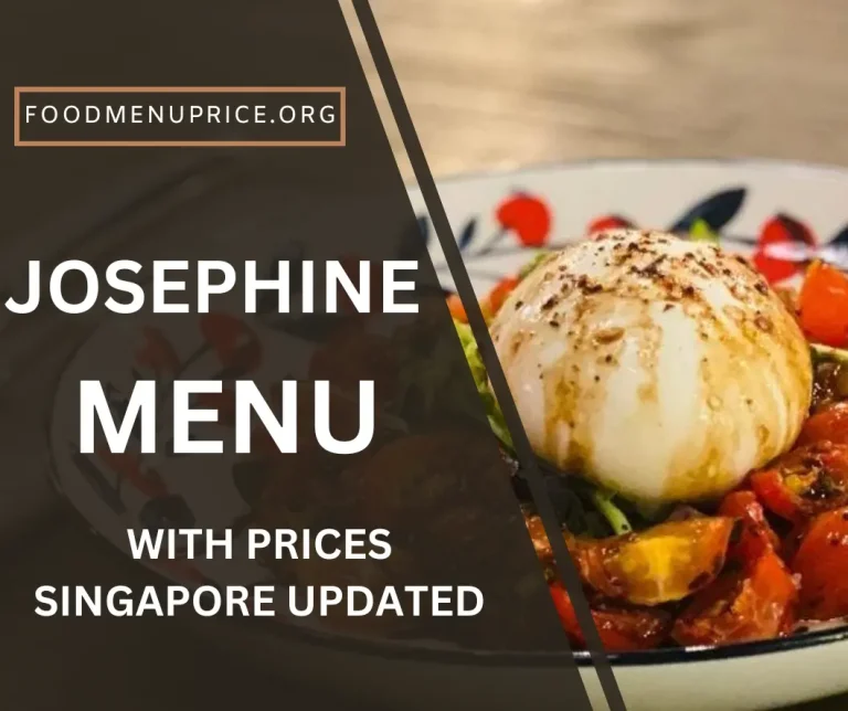 Josephine Menu Singapore