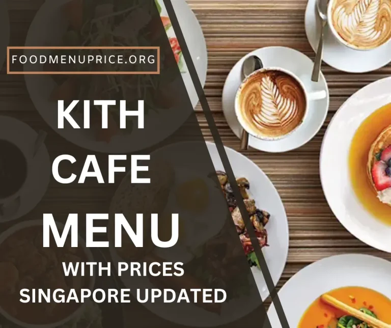 Kith Cafe Menu Singapore