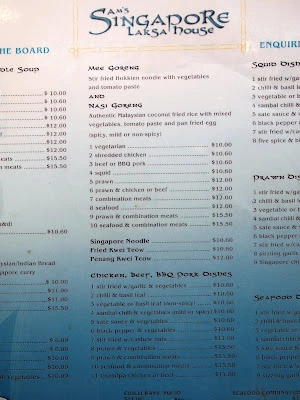 KOREAN LAKSA HOUSE LAKSA MENU PRICES SINGAPORE