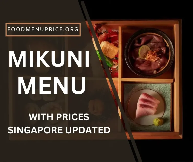 Mikuni Menu Singapore