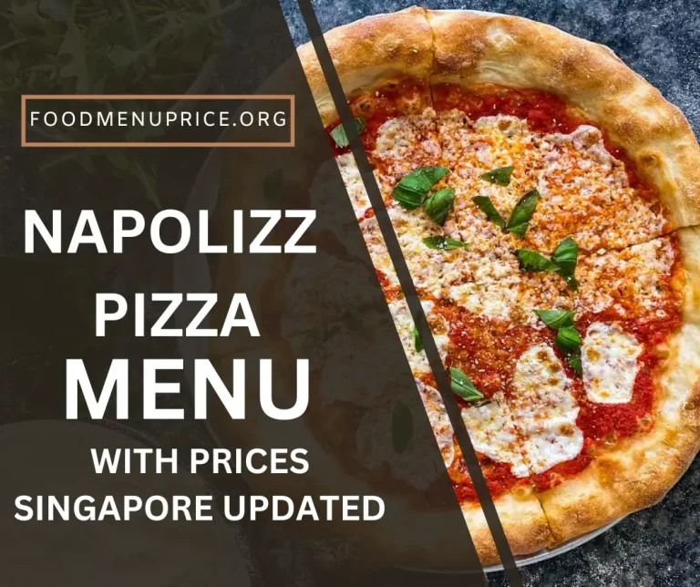 Napolizz Pizza Menu 2024