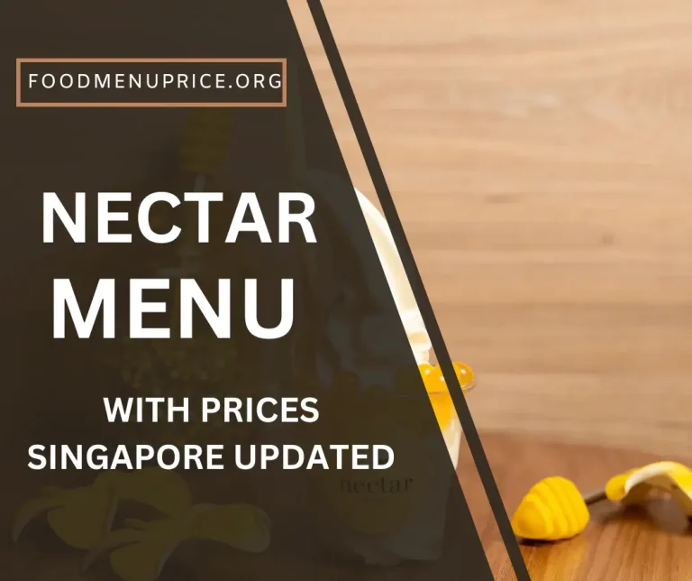 Nectar Menu Singapore