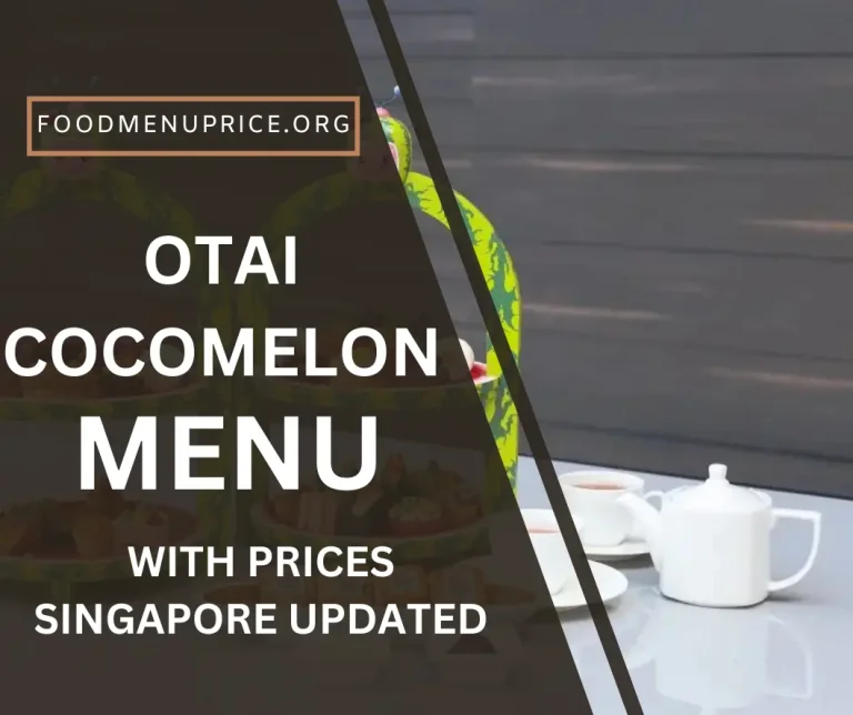 Otai Cocomelon Menu Singapore