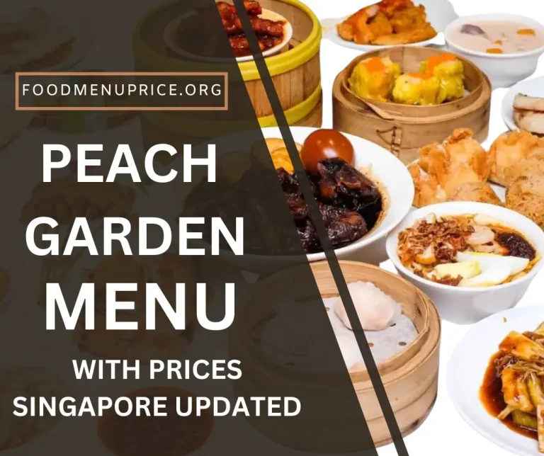 Peach Garden Menu Singapore