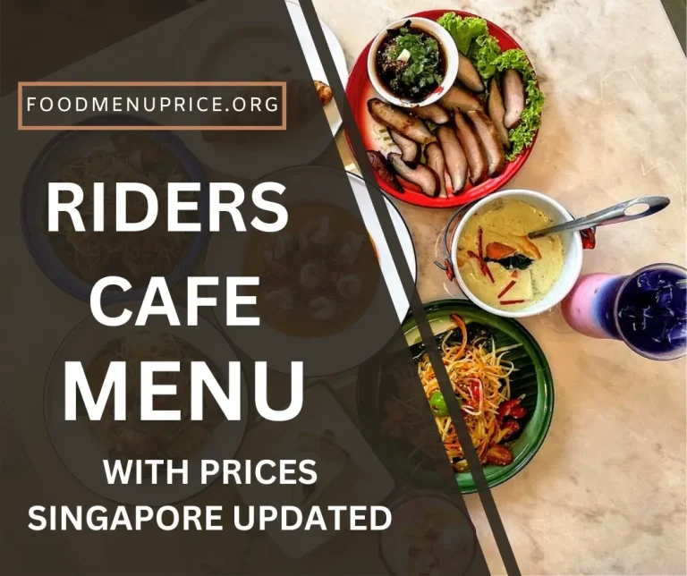 Riders Cafe Menu 2024