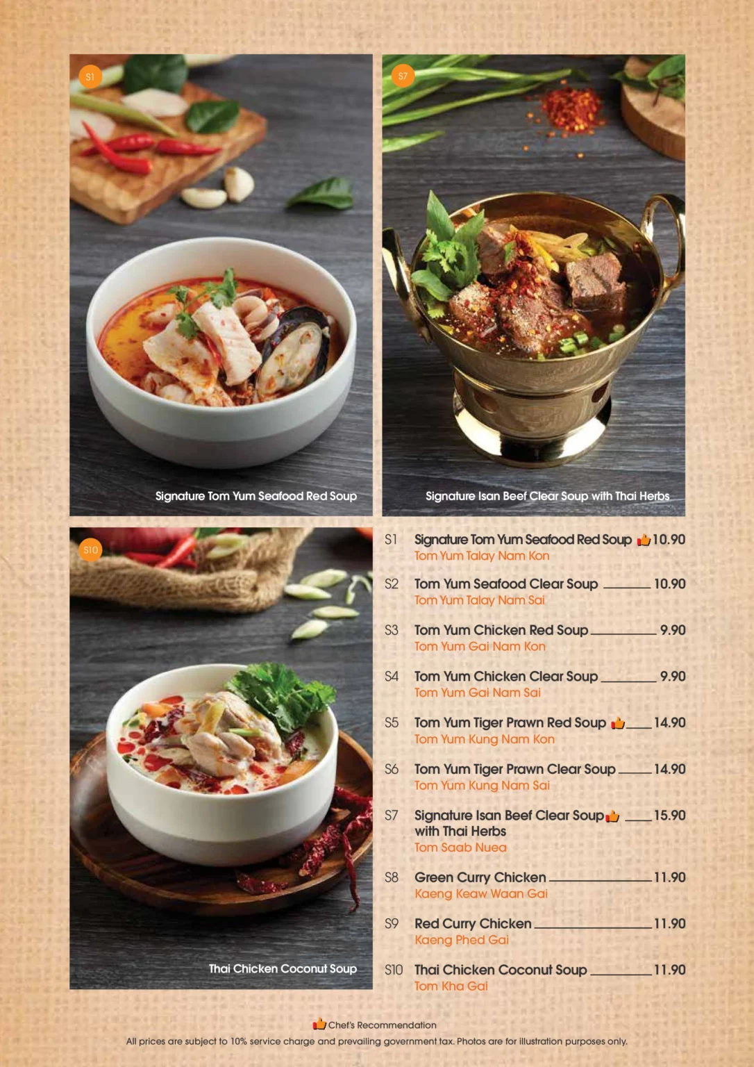 SAVEUR THAI SOUP & CURRY MENU SINGAPORE