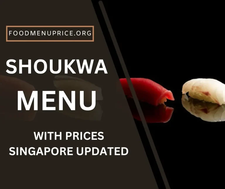 Shoukwa Menu Singapore