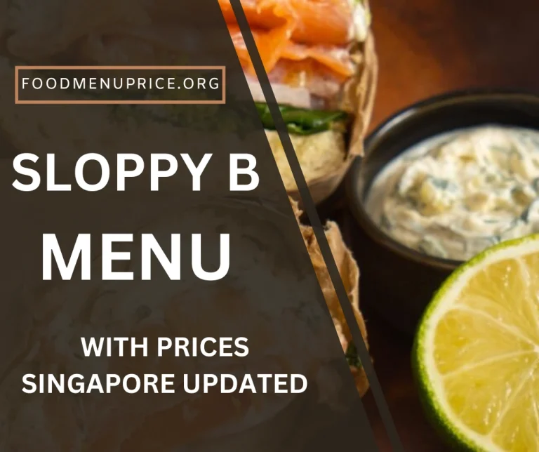 Sloppy B Menu 2024