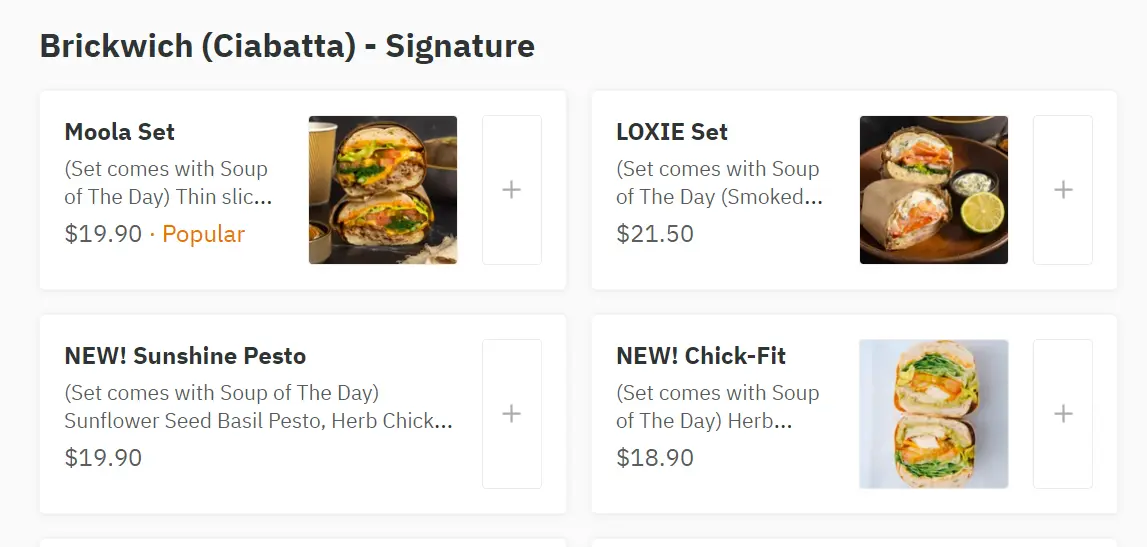 SLOPPY B SIGNATURES MENU PRICES 2024