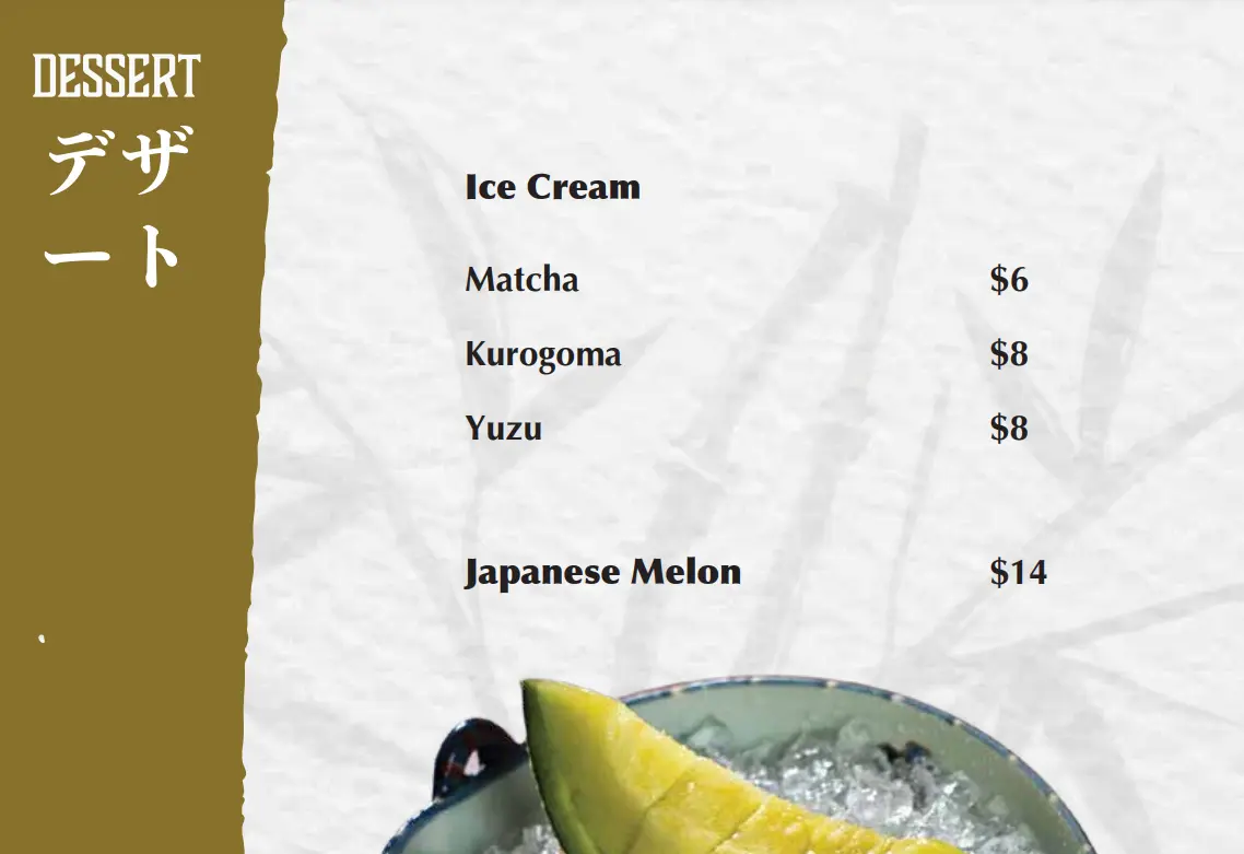 SUSHI JIRO DESSERT MENU PRICES SINGAPORE