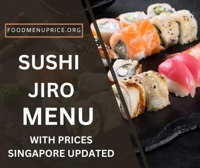 Sushi Jiro Menu Singapore