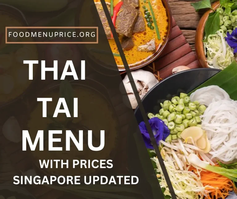 Thai Tai Menu Singapore