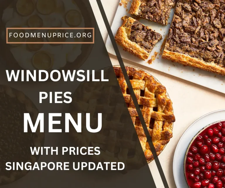 Windowsill Pies Menu 2024