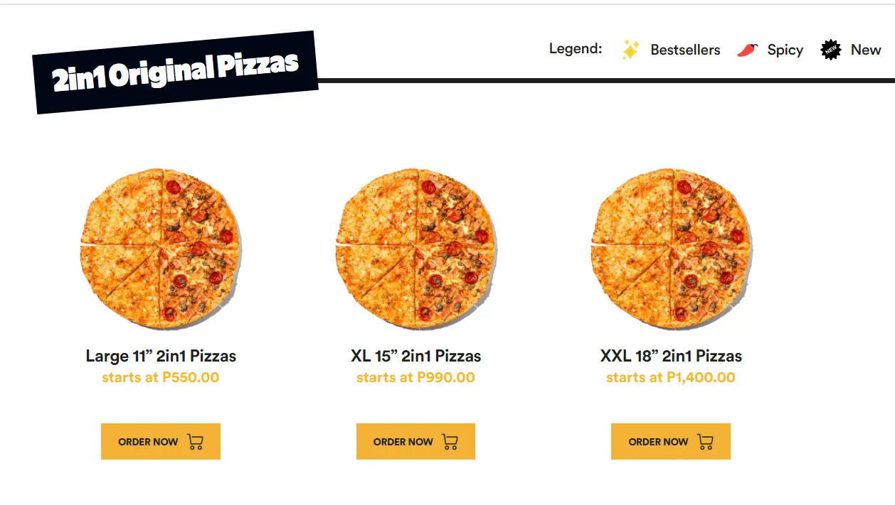 YELLOW CAB PREMIUM PIZZA’s MENU 2024