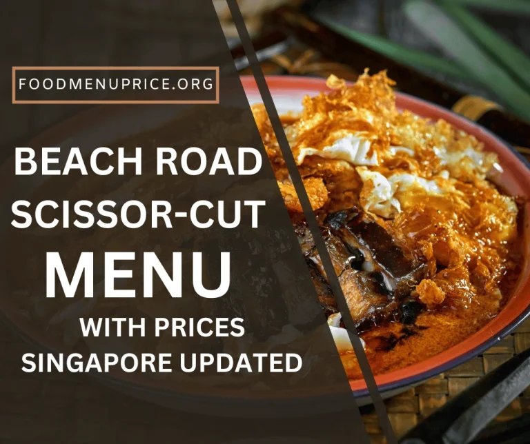 Beach Road Scissor-Cut Menu Singapore