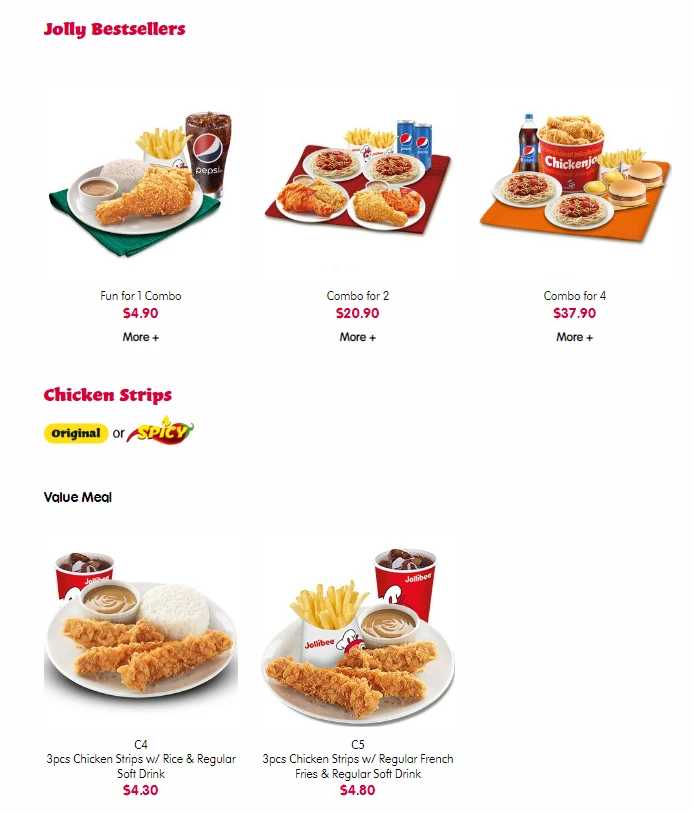 CHICKENJOY VALUE MEALS MENU UPDATED