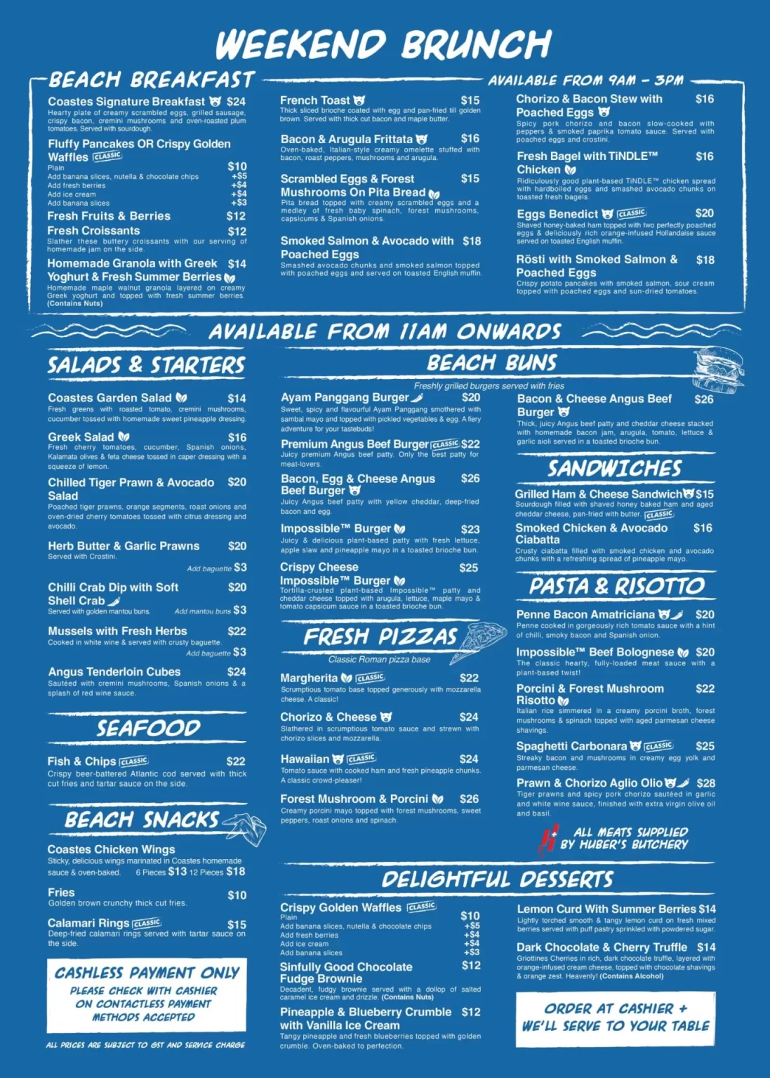 COASTES PIZZA MENU PRICES SINGAPORE