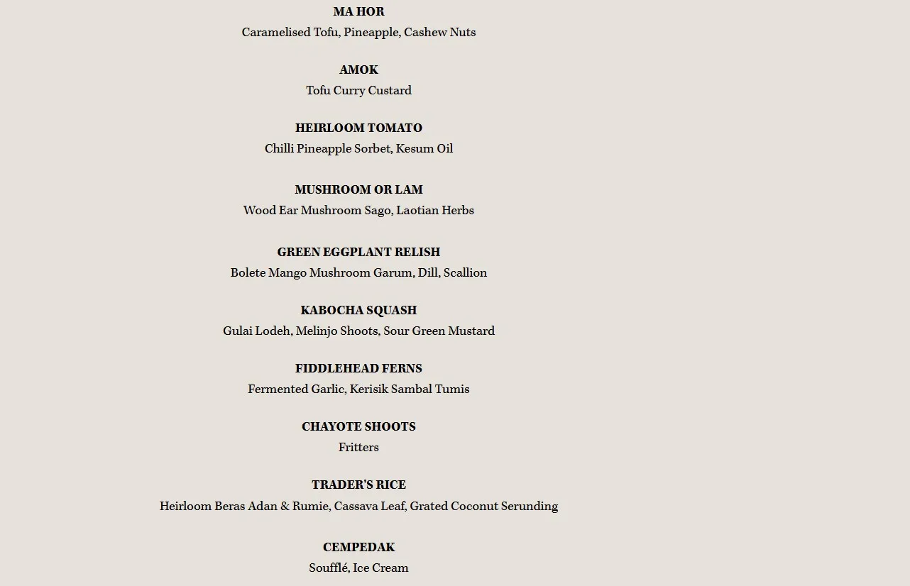 FIZ SANTAPAN WARISAN (FULL EXPERIENCE) MENU PRICE