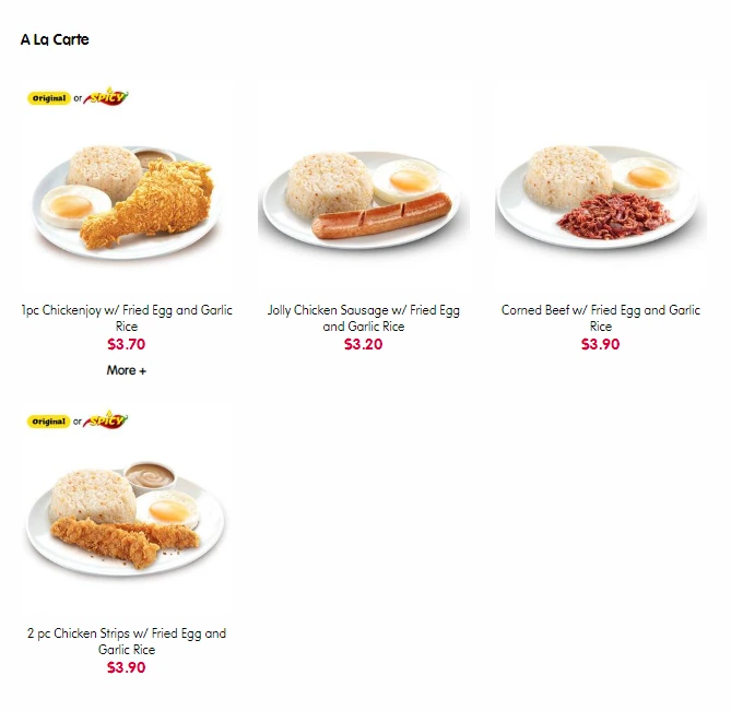 JOLLIBEE BREAKFAST MENU PRICES