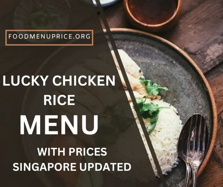 Lucky Chicken Rice Menu Singapore