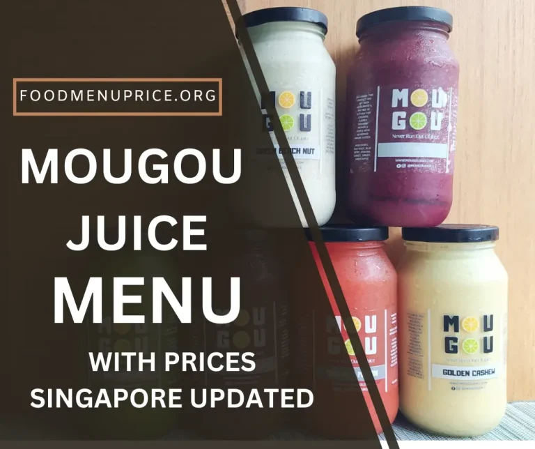 Mougou Juice Menu Singapore