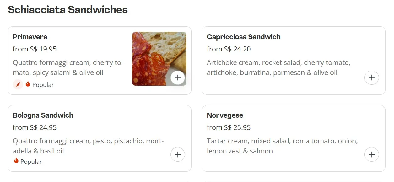 PANINOTECA SANDWICHES MENU WITH PRICE