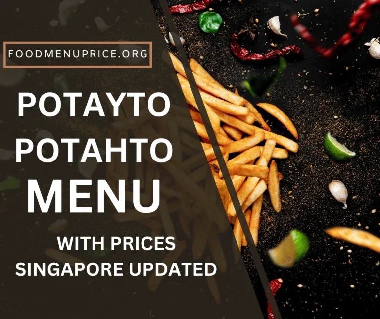 Potayto Potahto Menu Singapore