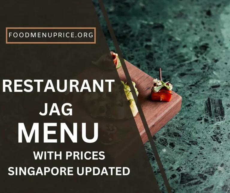 Restaurant Jag Menu Singapore