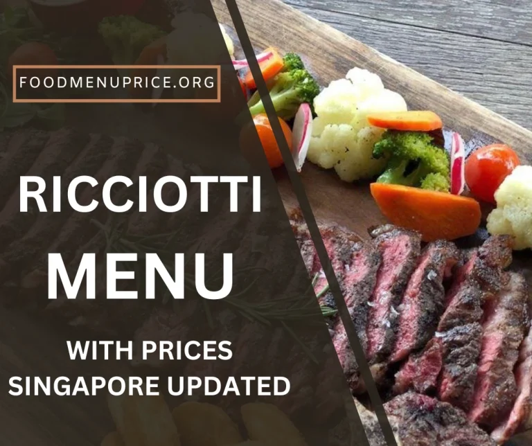 Ricciotti Menu Singapore