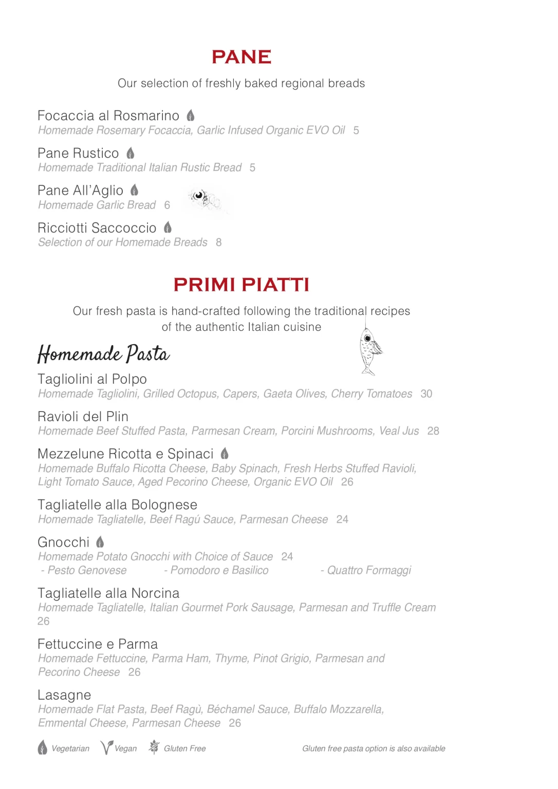 Ricciotti Pane And Piatti Menu Singapore 