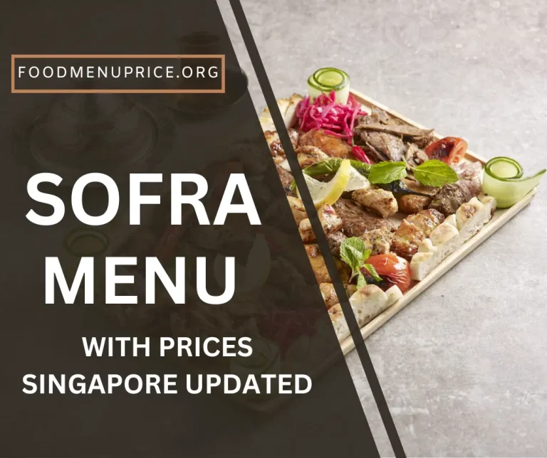 Sofra Menu Singapore