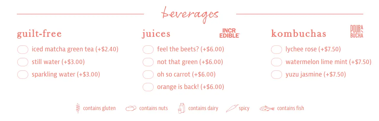 THE DAILY CUT BEVERAGES MENU PRICE SINGAPORE