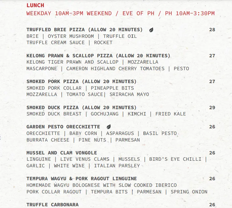 THE SUMMERHOUSE GARNITURE MENU PRICE