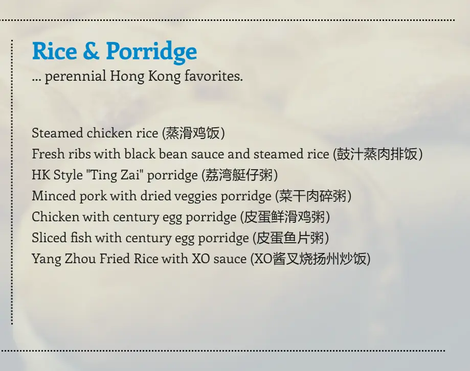 VICTOR’S KITCHEN HK PORRIDGE MENU PRICE