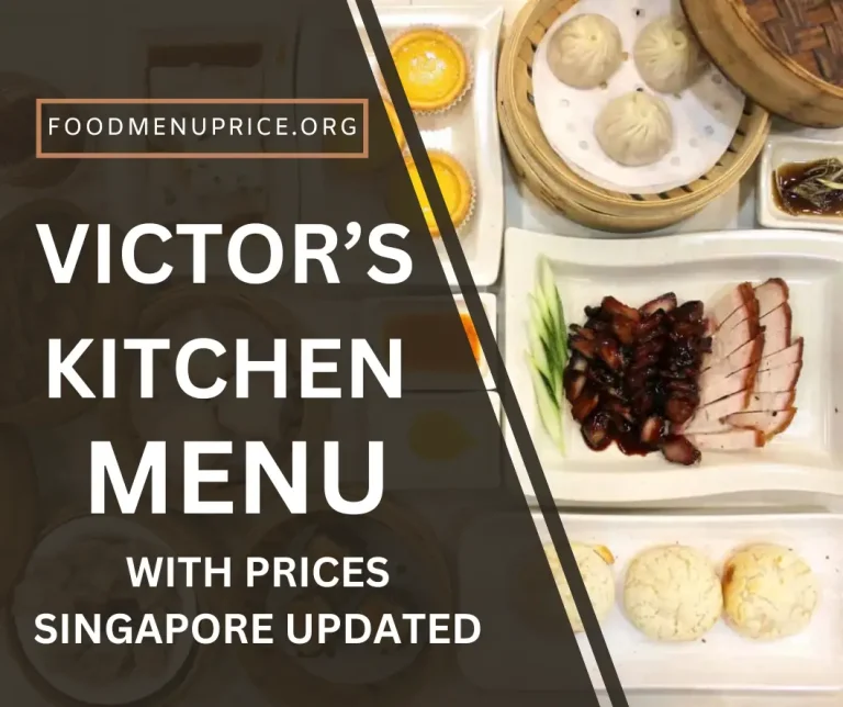 Victor's Kitchen Menu Singapore