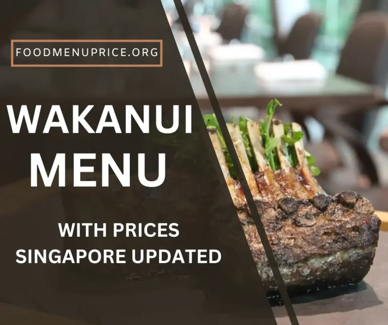 Wakanui Menu Singapore