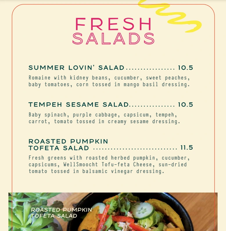 WELL SMOOCHT FRESH SALADS MENU PRICES SINGAPORE