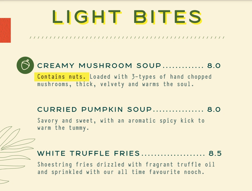 WELL SMOOCHT LIGHT BITES MENU WITH PRICE