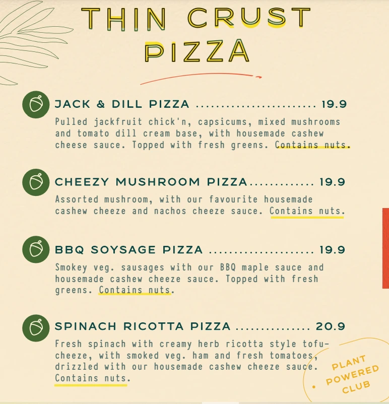 WELL SMOOCHT THIN CRUST PIZZA MENU PRICE