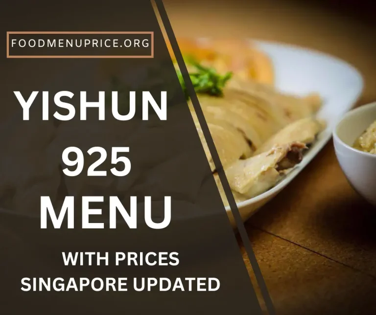 Yishun 925 Menu Singapore