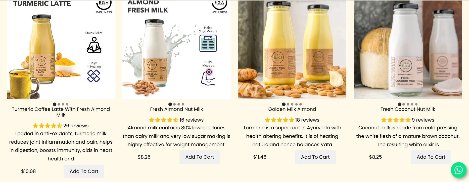 EGA WELLNESS PLANT MILK MENU PRICE